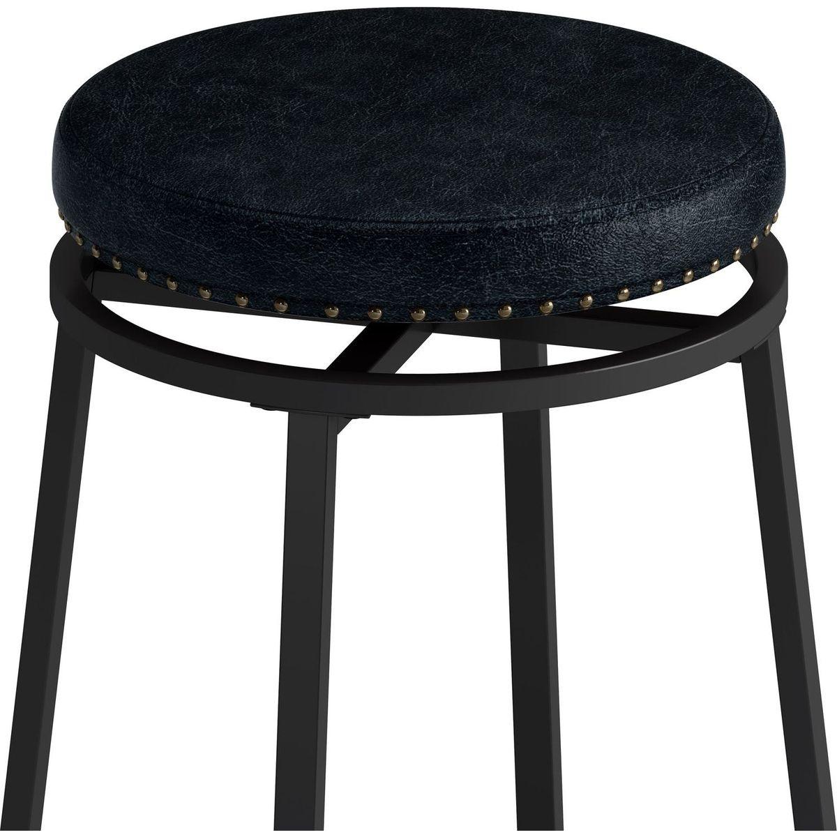 3-Drawer Long Dining Table Set with Power Outlets, Bar Kitchen Table Set with Circular PU Stools, Easy Assemble, Brown Gray Table+Black Stool