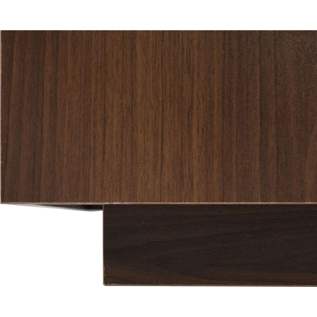 Multi-functional Square 360Rotating Coffee Table with 2 Drawers, High Gloss 2-Tier Center Table with Swivel Tabletop and Storage, Walnut Table Frame Side Table for Living Room, Black