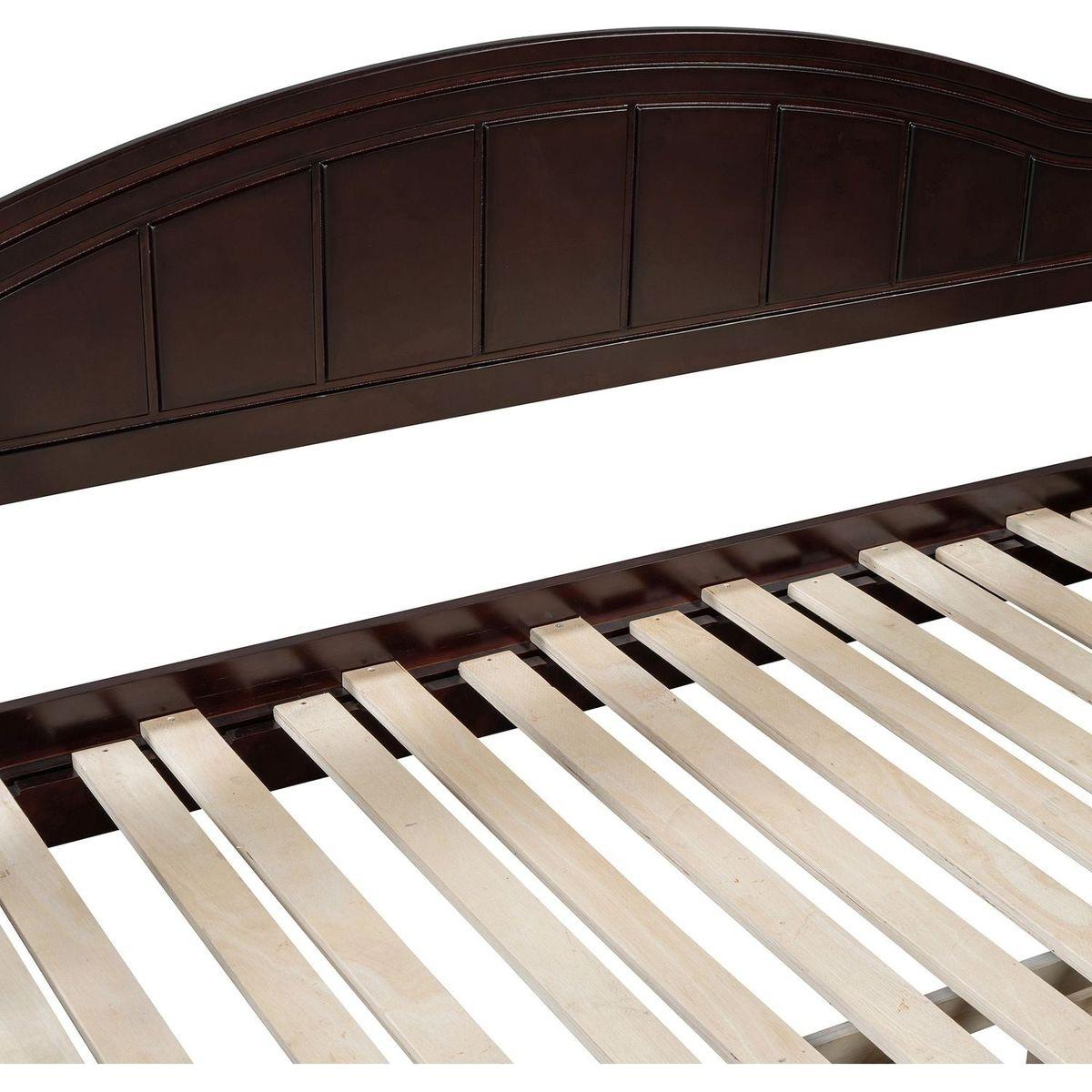 Wooden Twin Size Daybed with Twin Size Trundle, Extendable Daybed with Two Storage Drawers, Espresso