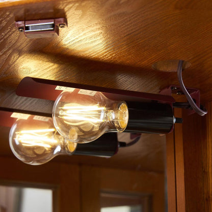 Corner Curio Cabinet with Lights, Adjustable Tempered Glass Shelves, Mirrored Back, Display Cabinet,Oak (E26 light bulb not included)