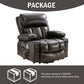 Power Lift Recliner Chair Recliners for Elderly with Heat and Massage Recliner Chair for Living Room with Infinite Position and Side Pocket,USB Charge Port.BROWN