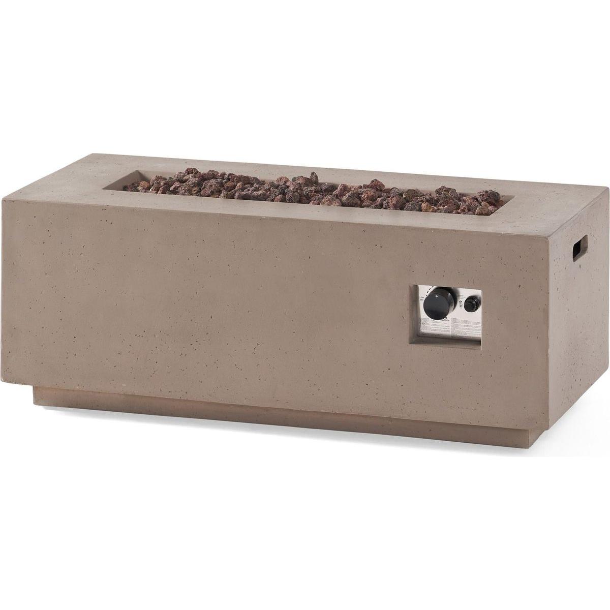 40" RECTANGULAR MGO FIRE PIT - 40 000 BTU