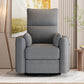 360 Degree Swivel Recliner Theater Recliner Manual Rocker Recliner Chair with Two Removable Pillows for Living Room, Dark Grey