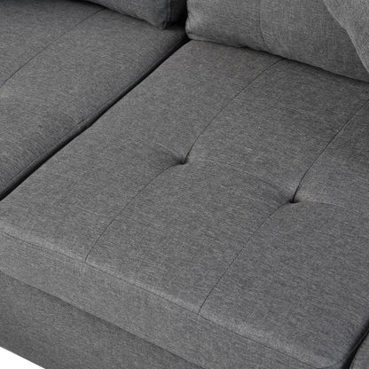 Sectional Sofa Set for Living Room with L Shape Chaise Lounge, cup holder and Left or Right Hand Chaise Modern 4 Seat