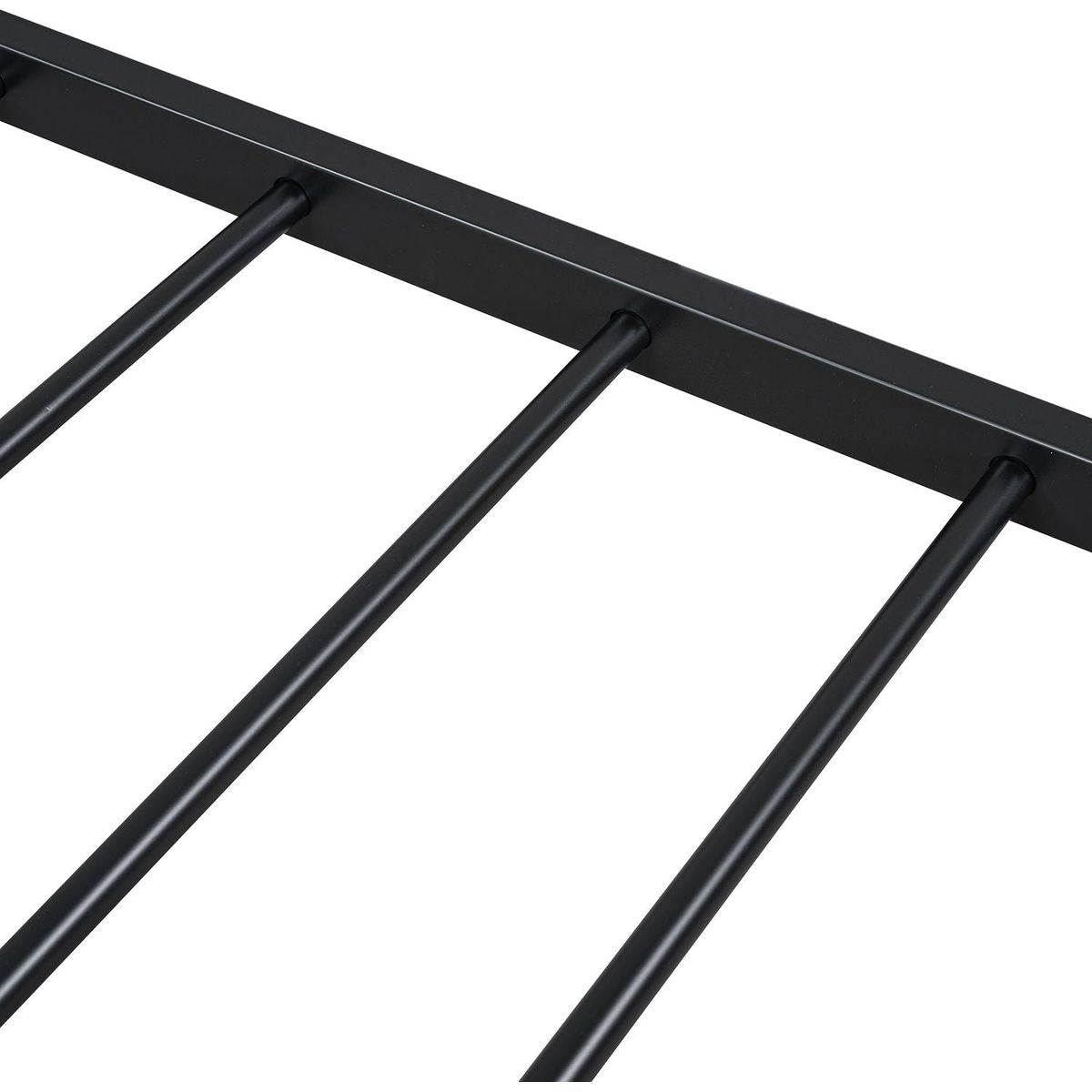 Twin Size Metal Platform Bed with two drawers,House-Shaped Headboard Design, Black