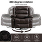 Massage Swivel Rocker Recliner Chair with Vibration Massage and Heat Ergonomic Lounge Chair for Living Room with Rocking Function and Side Pocket 2 Cup Holders USB Charge Port