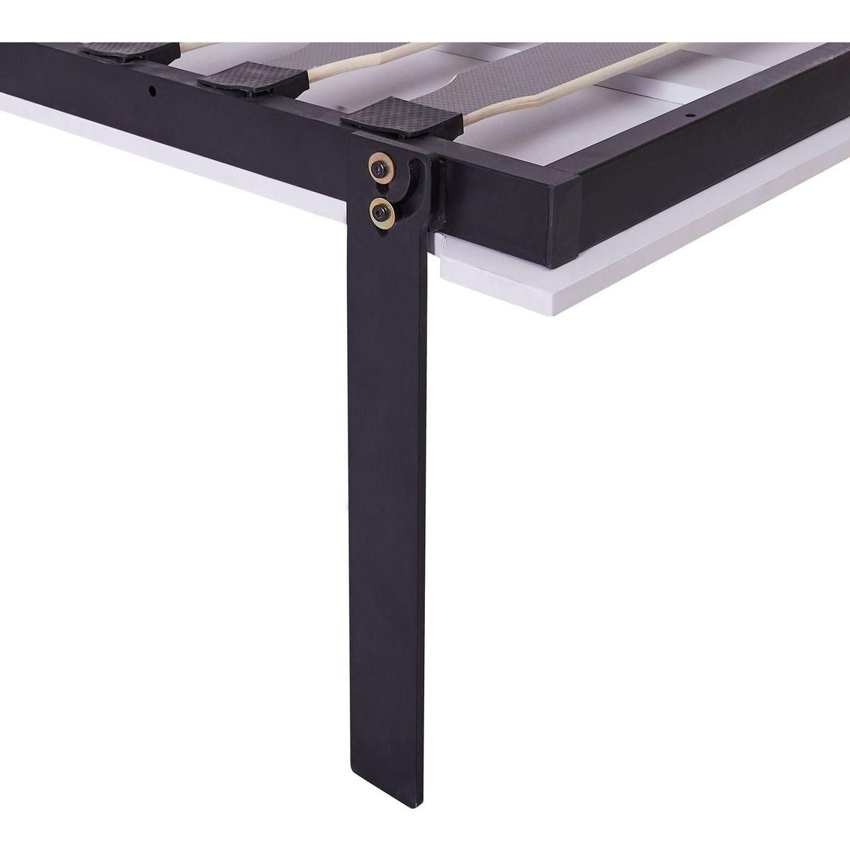 Full Size Murphy Bed Wall Bed with Sofa,with Shelves,White