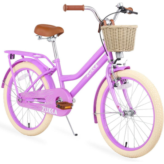 Multiple Colors,Girls Bike with Basket for 7-10 Years Old Kids,20 inch wheel, No Training Wheels Included