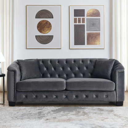 3-seater + 2-seater Combination sofa.Velvet Grey