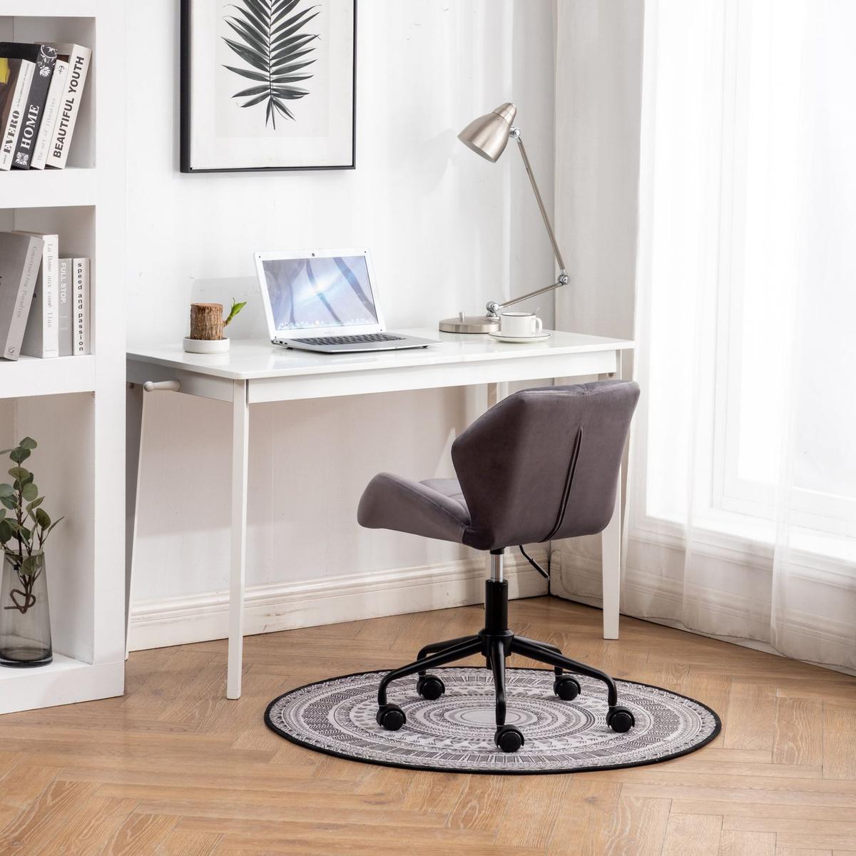 Eldon Diamond Tufted Adjustable Swivel Office Chair, Gray - Streamdale Furniture
