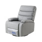 Large Manual Recliner Chair for Living Room,Lying flat at 150 degrees,Cat scratch fabric,Light gray