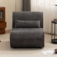 Soft Pellet Velvet Recliner - Comfortable Lounge Chair with Waist Pack Padding, Modern Design, Ideal for Living Room, Bedroom or Office - Dark Gray