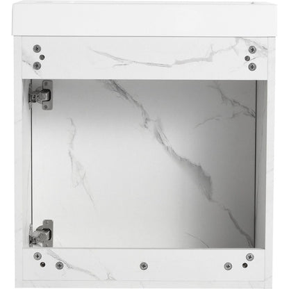 20" Floating Wall-Mounted Bathroom Vanity with Resin Sink & Soft-Close Cabinet Door