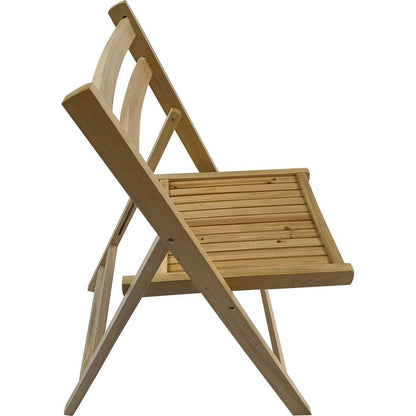 Furniture Slatted Wood Folding Special Event Chair - Wood, Set of 4, FOLDING CHAIR, FOLDABLE STYLE