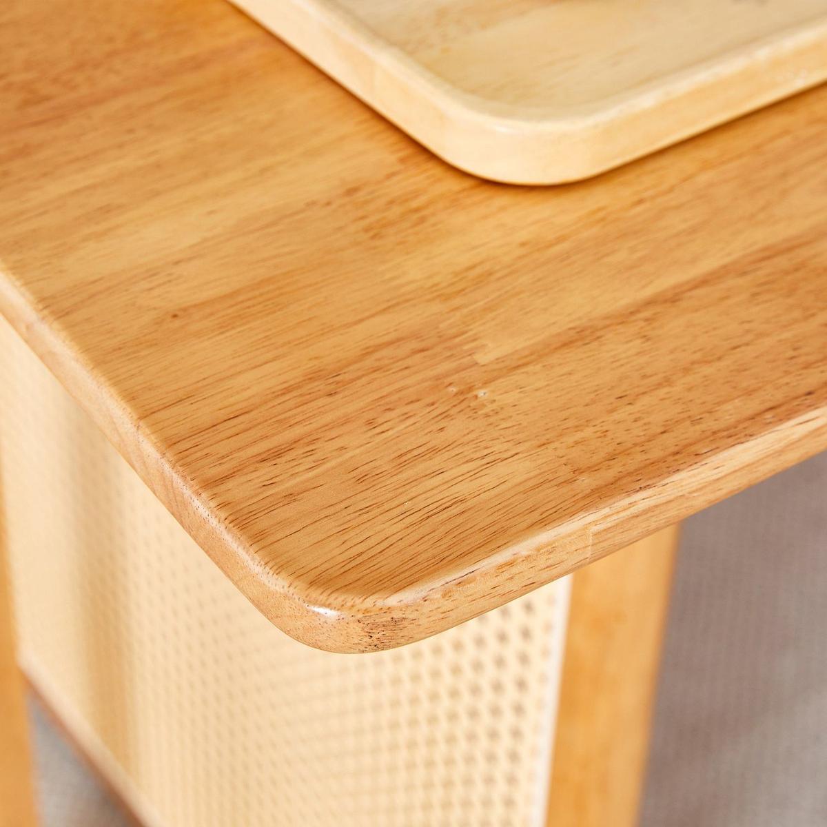 Chinese country retro solid wood dining table, simple modern imitation rattan dining table, wooden dining table, desk. Suitable for dining room, living room, office