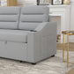 83.5" Convertible Sleeper Combo Sofa, Convertible Sofa Bed Polyester Pullout Bed with Storage Recliner and Cup Holder for Living Room, Tight Spaces