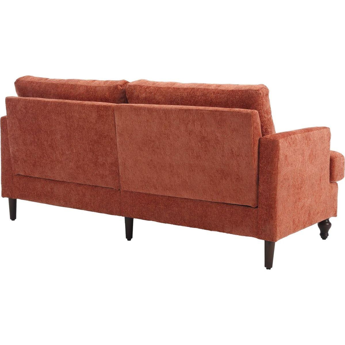Modern chenille Fabric Loveseat, 2-Seat Upholstered Loveseat Sofa Modern Couch