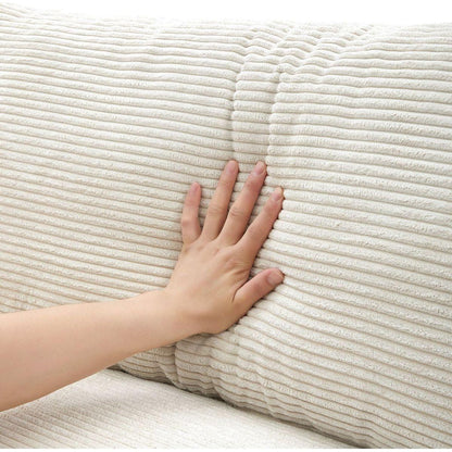 134x54"Oversized Corduroy Sectional Sofa,L Shaped Cloud Couch with USB Charging Port,Cup Holder,Deep Seat Sofa Bed with 50" Chaise,Comfy Indoor Furniture for Living Room,3 Colors