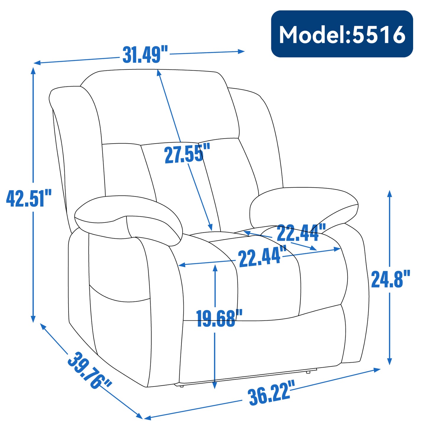 Dual Motor Infinite Position Up to 350 LBS Electric Medium size Genuine Leather Brown Power Lift Recliner Chair with 8-Point Vibration Massage and Lumbar Heating