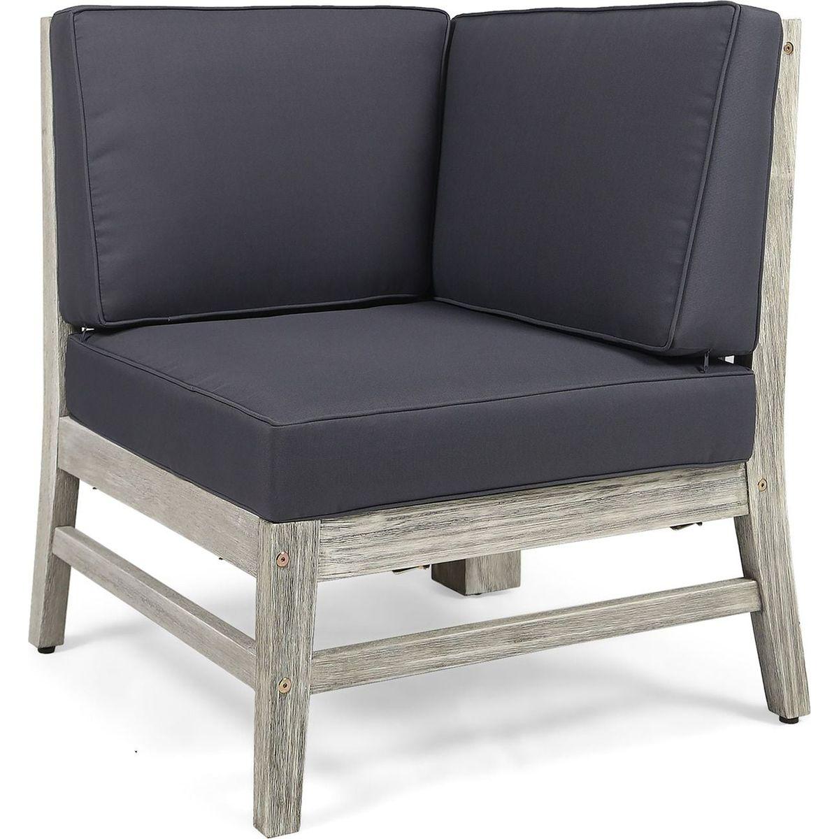 PERLA CORNER CHAIR, GREY