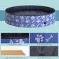 Foldable Pet Swimming Pool, Portable Dog Bathing Tub, 12" x 55" Plastic Large Dog Pool for Outdoor Dogs and Cats, Blue