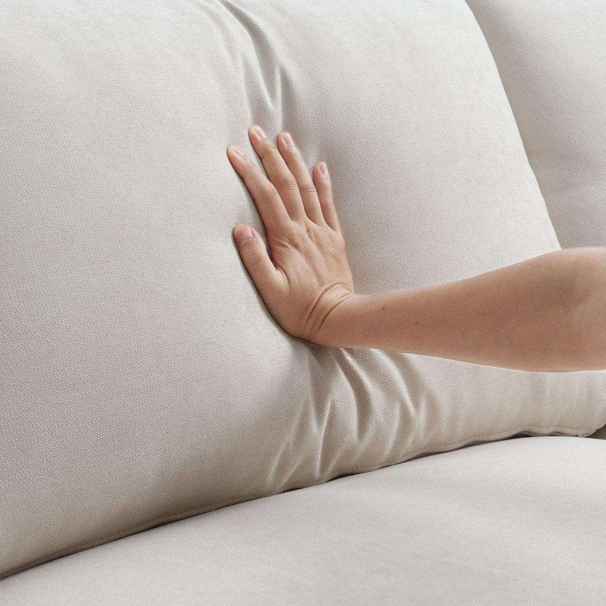 100.4x64.6" Modern Sectional Sofa,L-shaped Couch Set with 2 Free pillows,4-seat Polyester Fabric Couch Set with Convertible Ottoman for Living Room, Apartment, Office,4 Colors