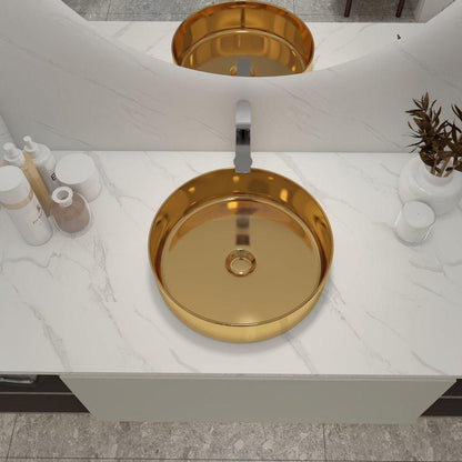 Ceramic Circular Vessel Bathroom Sink Art Sink