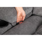 Vanbow.Swinging recliner massage heated sofa, with USB and 2 cup holders in side pockets, Package A and B (gray velvet)