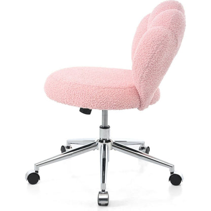 360Swivel Height Adjustable,Swivel Chair,Teddy fabric,home office chair