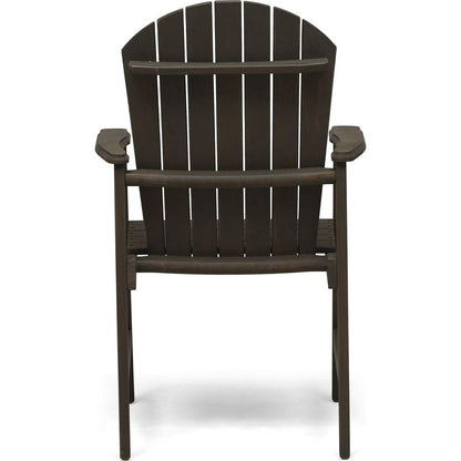 Acacia Wood Adirondack Dining Chairs (Set of 2), Gray Finish