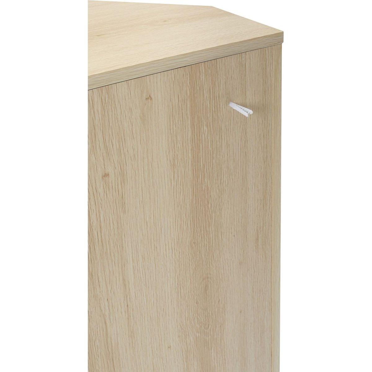 Corner cabinet, Rattan door,Freestanding Corner Tables For Small Spaces, Corner Shelf Stand For Living Room, Kitchen, Bathroom, Bedroom