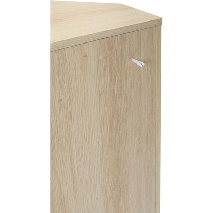 Corner cabinet, Rattan door,Freestanding Corner Tables For Small Spaces, Corner Shelf Stand For Living Room, Kitchen, Bathroom, Bedroom