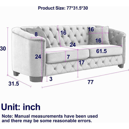 3-seater + 2-seater Combination sofa.Velvet black