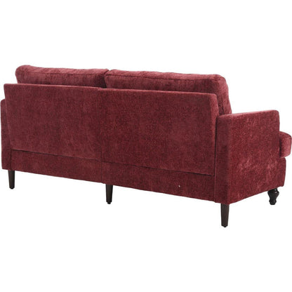 Modern chenille Fabric Loveseat, 2-Seat Upholstered Loveseat Sofa Modern Couch