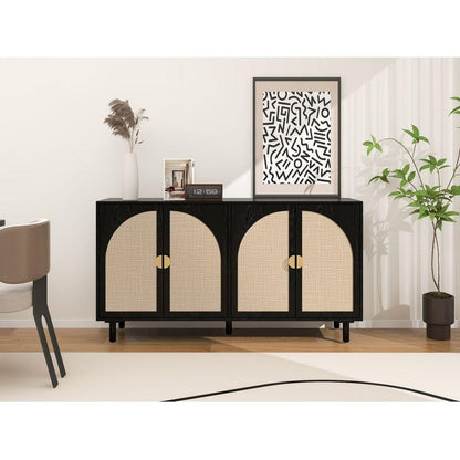 4 Door Cabinet, Suitable for Bedroom, Living Room, Study