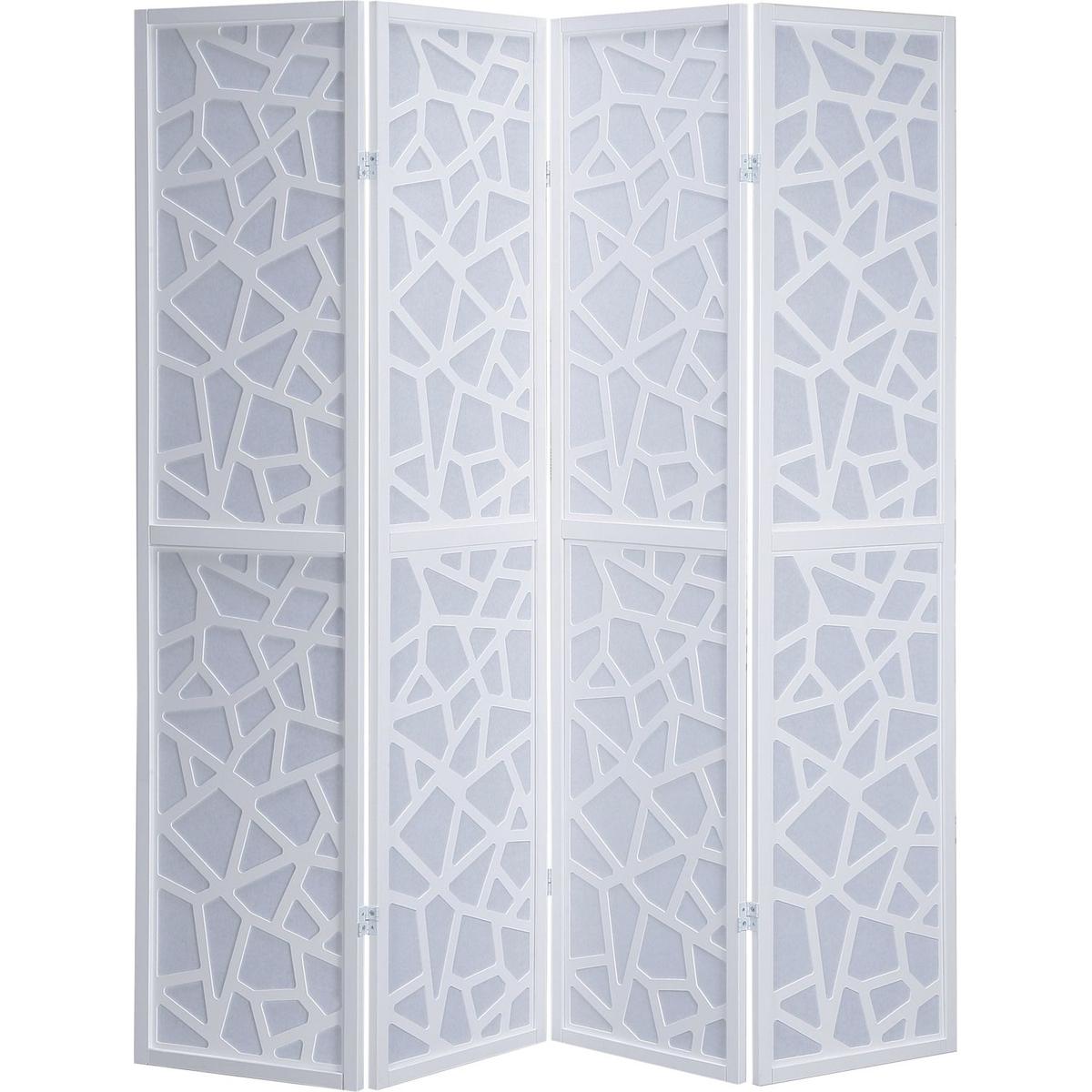 Giyano 4 Panel Screen Room Divider, White