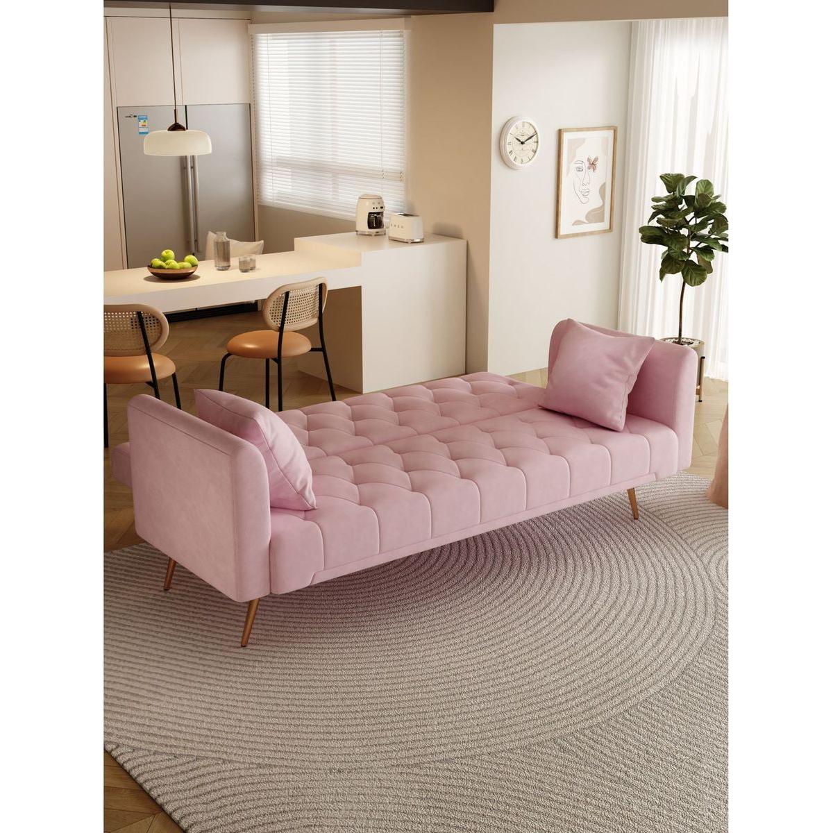 71" Convertible Double Folding Living Room Sofa Bed