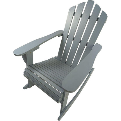 Reclining Wooden Outdoor Rocking Adirondack chair,walnut