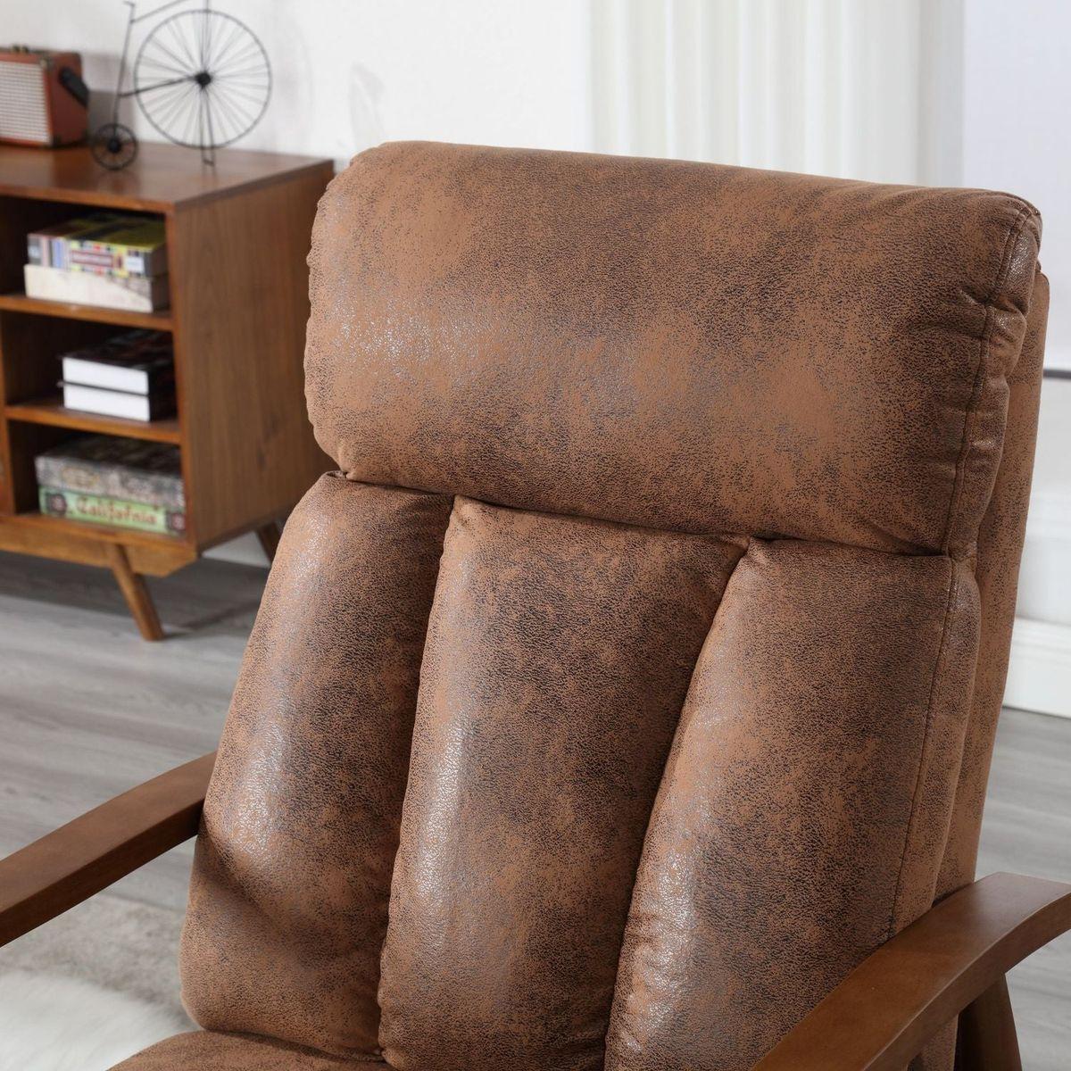 Wood Frame Armchair, Modern Accent Chair Lounge Chair for Living Room