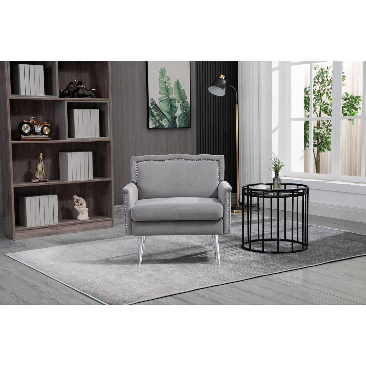 Accent Chair, Living Room Chair / leisure single sofa with acrylic feet