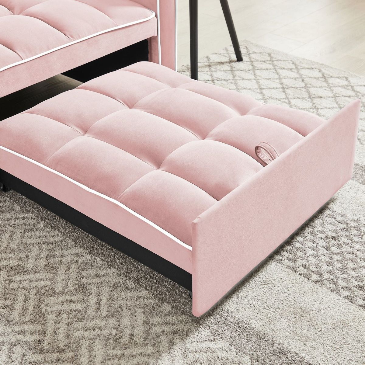 Three-in-one sofa bed chair folding sofa bed adjustable back into a sofa recliner single bed adult modern chair bed berth Pink