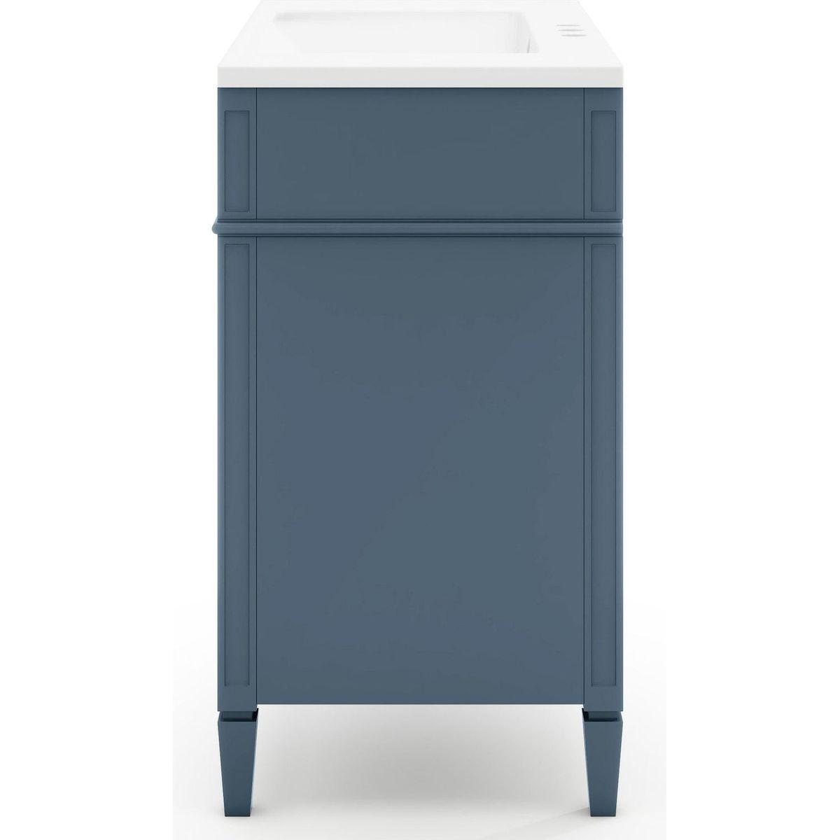 36" Bathroom Vanity with Top Sink, Modern Bathroom Storage Cabinet with 2 Drawers and a Tip-out Drawer, Single Sink Bathroom Vanity