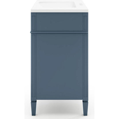 36" Bathroom Vanity with Top Sink, Modern Bathroom Storage Cabinet with 2 Drawers and a Tip-out Drawer, Single Sink Bathroom Vanity