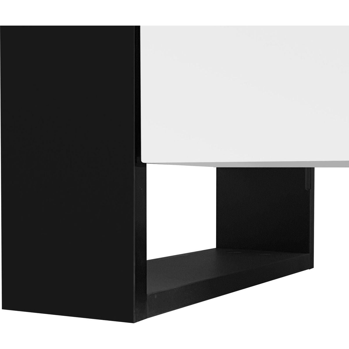 Modern TV Stand with 34.2" Non-heating Electric Fireplace, High Gloss Entertainment Center with 2 Cabinets, Media Console for TVs up to 78", White