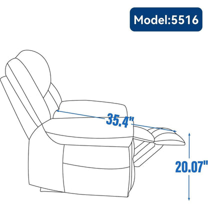 Dual Motor Infinite Position Up to 350 LBS Electric Medium size Brown Power Lift Recliner Chair with 8-Point Vibration Massage and Lumbar Heating