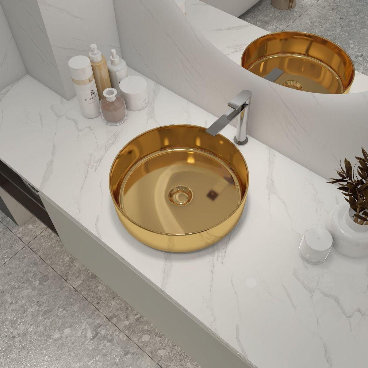 Ceramic Circular Vessel Bathroom Sink Art Sink