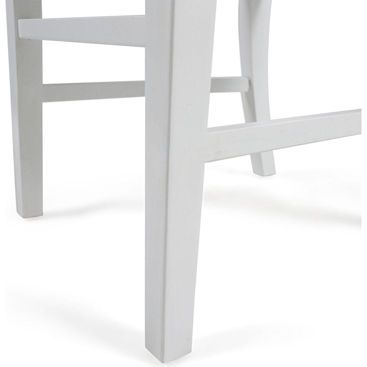 Acacia Wood Dining Chairs, White - Streamdale Furniture