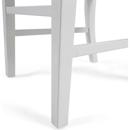 Acacia Wood Dining Chairs, White - Streamdale Furniture