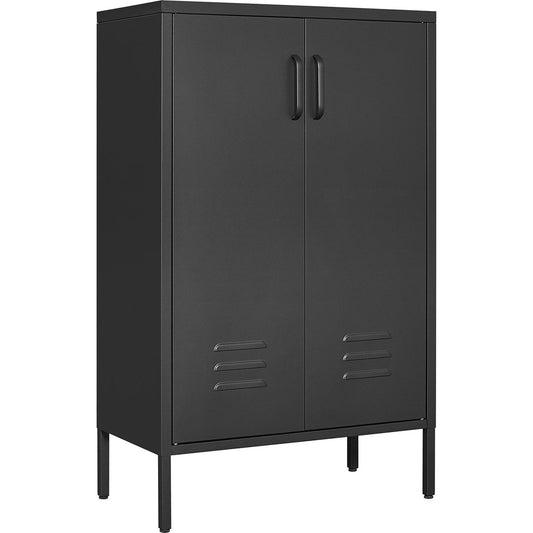 Suitable for steel storage cabinets in living rooms, kitchens, and bedrooms, 2 door miscellaneous storage cabinet, garage tool storage cabinet, and office file cabinet 2 movable partitions