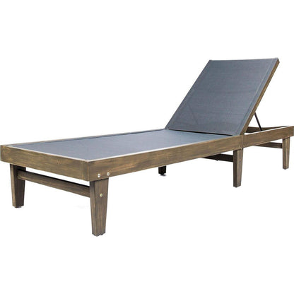 SUMMERLAND CHAISE LOUNGE - DARK GREY MESH